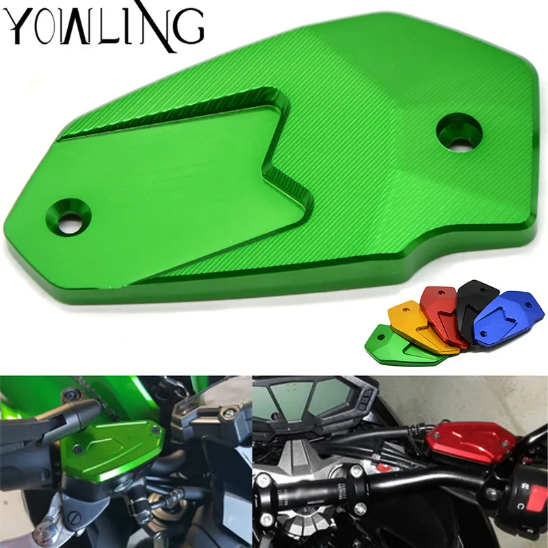 Motorcycle CNC Front Brake Fluid Tank Cap Cover Green For Kawasaki Z800 2013 2014 2015 ER6N ER6F Versys 650 2009-2014 Z900 2017