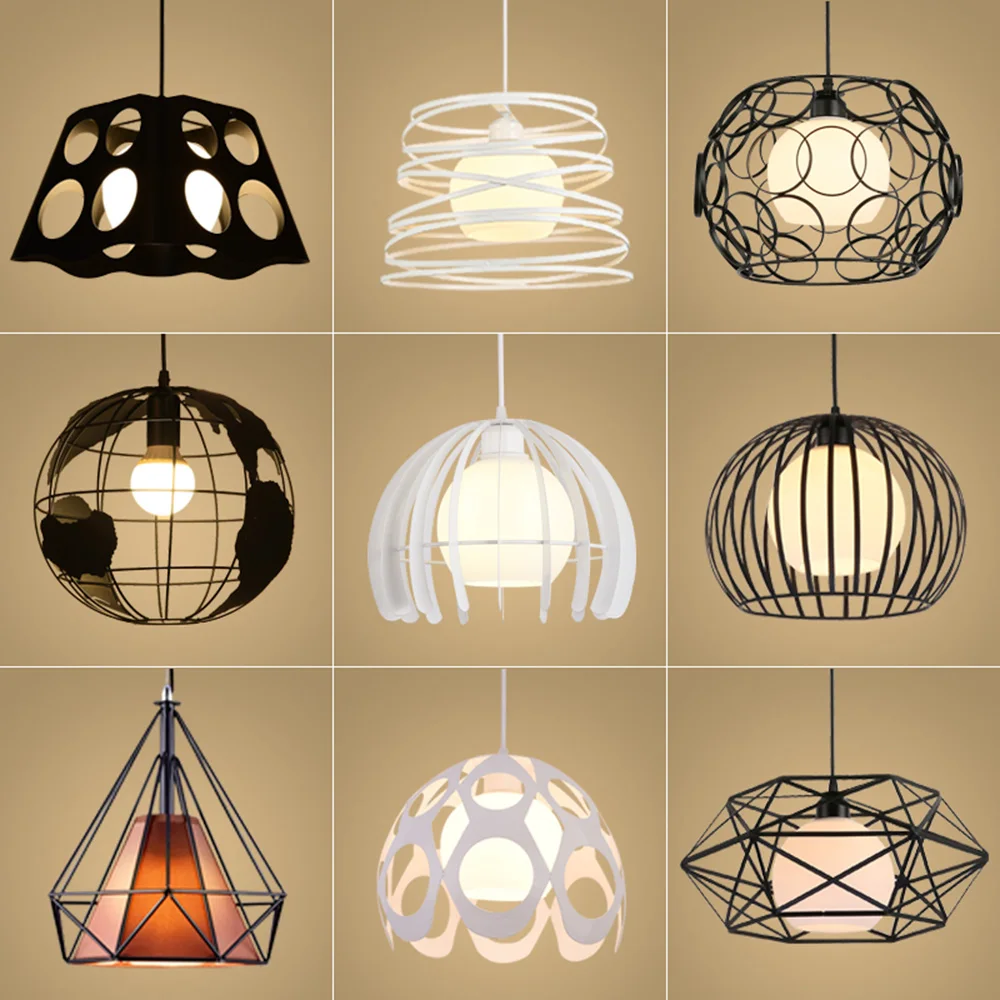 

LED Industrial Vintage Lighting Iron Light 110-220v Home Lighting Living Room Hanging E27 Fixture Porch Chandeliers Luminaria