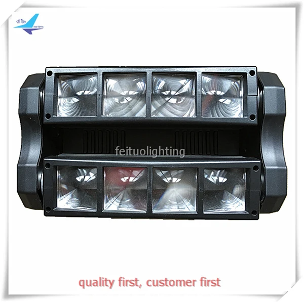 

free shipping 4pcs/lot mini led lyre beam spider light 8x3W cree RGBW led beam light for concert