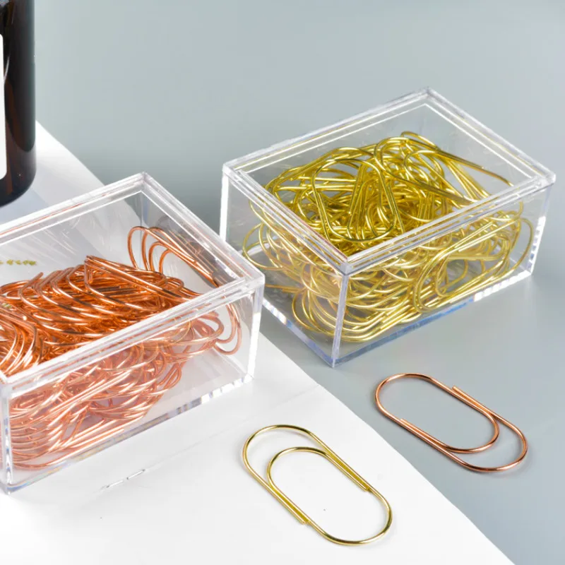 

Fat Paper Clip Plating Large Creative Pin Boxed Learning Office Stationery Office Accessories Paper Clips Bookmark Clips Paper