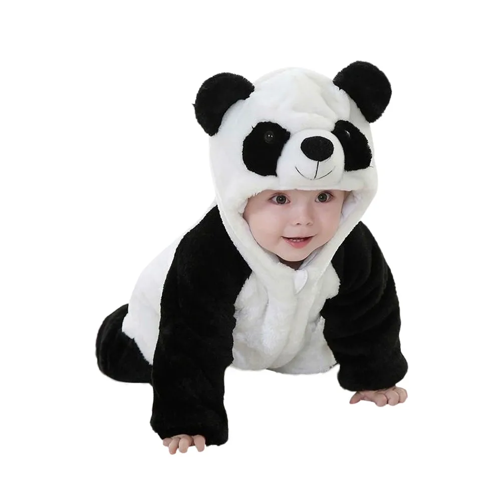 Удобная детская одежда; Лидер продаж; детская одежда; комбинезоны с капюшоном для маленьких мальчиков и девочек с рисунком панды