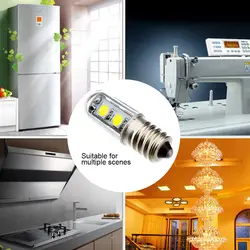 Мини E14 Светодиодный лампа для холодильника SMD5050 1 Вт теплый белый микроволновые печи с кнопком ночник настольная лампа лампочка для