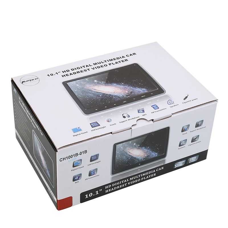 Тыква 10,1 ''Автомобильный подголовник dvd-плеер 1024*600 HD TFT цифровой экран USB/SD HDMI порт Автомобильный монитор Поддержка 1080P видео