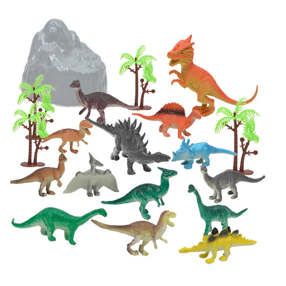 Фигурки динозавров 14 шт. сумка образовательный набор детские фигурки динозавров модель игрушки новая модель игровой набор игрушки раскопки D300116
