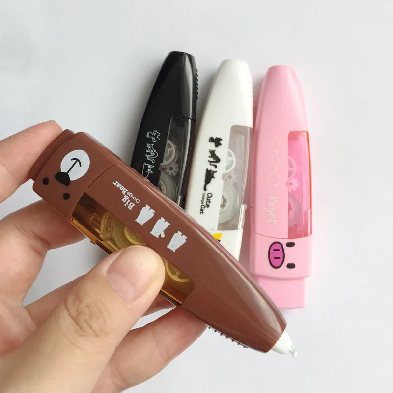 

Kawaii Cute Piggy Cat Bear Plastic Correction Tape Pen Ink Erase Tape School Office Supply Student Stationery Kids Gift