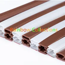 10x6-15 мм, 6 м, силиконовые резиновые уплотнительные полосы, звукоизоляционные дверные стринги, защитные двери/окна, герметичный слот, тип