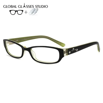 

Women's Leisure Acetate Glasses Frame Eyewear Eyeglasses Reading Myopia Prescription Lens 1.56 Index PK9175A-C266AL