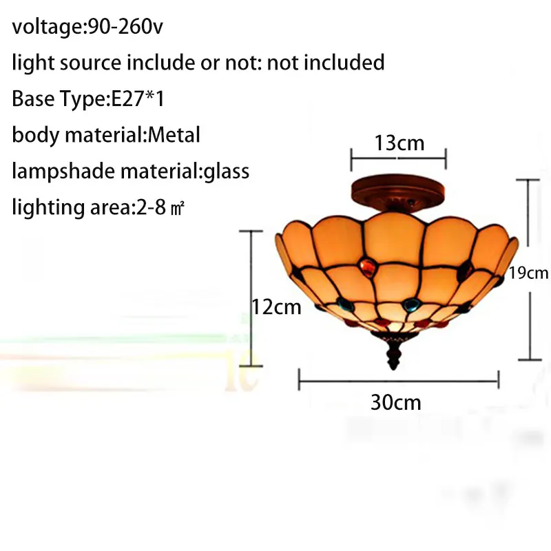 Тиффани Средиземноморский европейский барокко мед Богемия стиль потолочный светильник s люстры ночной Светильник пол бар кровать stduy комнатный светильник ing