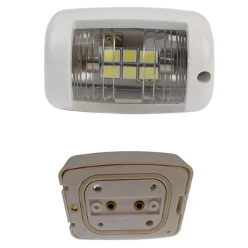 

1 Pair Marine Boat Navigation Anchor Light Waterproof LED Warning Light with 6 Leds Super Pure White Light 2800~3200K