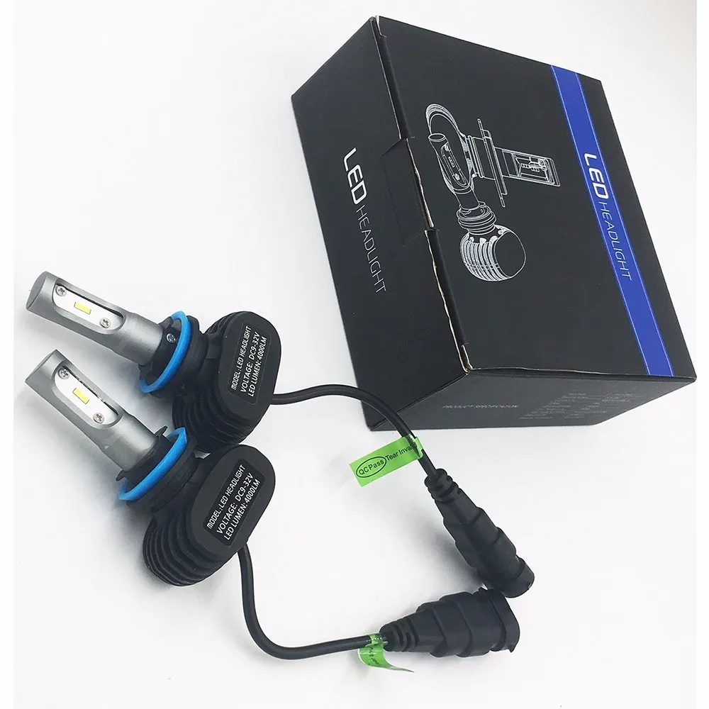 

2 Pz H11 Led Auto Faro Dell'automobile S1 N1 50 W 8000LM 6000 K Automobile Lampadina All In One CSP Lumileds Lampada