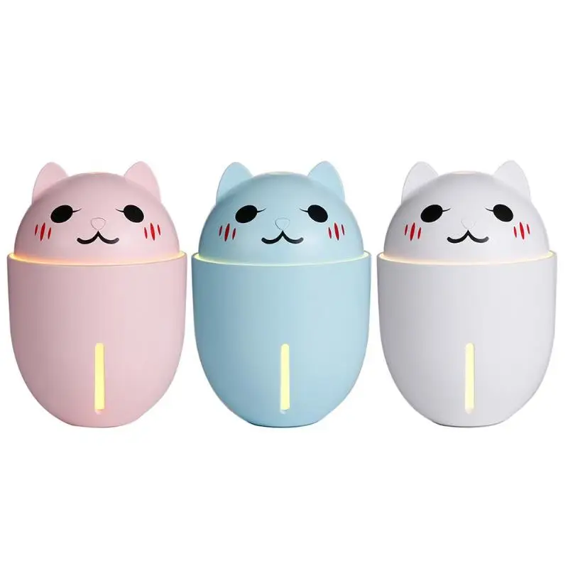 

3 In 1 Pet Ultrasonic Air Humidifier 320ML LED Light USB Fan Humidificador