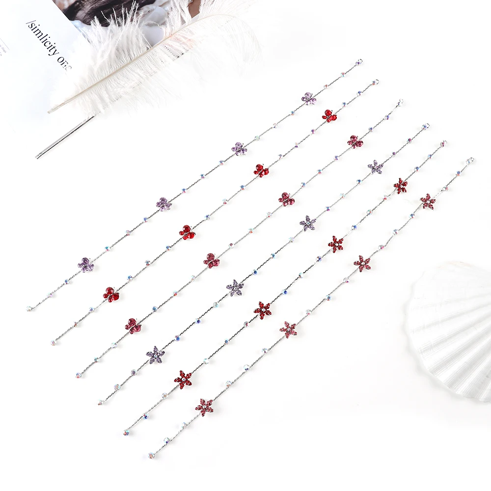New Exquisite Luxury Crystal Girls Headbands Flower Crown Butterfly Shine Hair Ornament Hairbands Headwear Hair Accessories