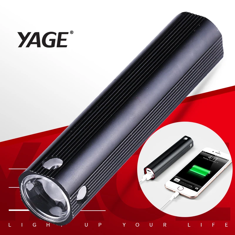 YAGE 346C Flashlight CREE LED Flashlight Power Bank USB 18650 Torch