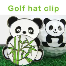 Зажим для шляпы для гольфа металлический прекрасный мультфильм панда Бамбуковая Шляпа из кусочков клип значок для гольфа учебная помощь в качестве подарка для девочек детей