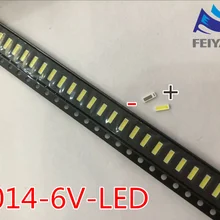 100 шт., Сеульский 4014 SMD светодиодный холодный белый бисер, 1 Вт, 6 в, 150 мА, для ТВ/ЖК-подсветки, светодиодный, высокая мощность, светодиодный, замена 4020, 6 в