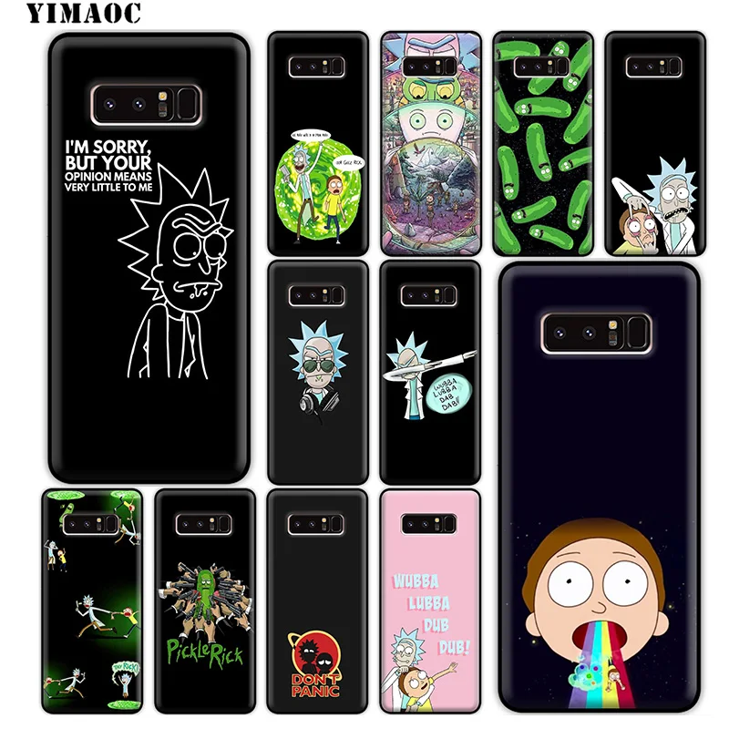 

YIMAOC Rick And Morty Soft Silicone Case for Samsung Galaxy Note 10 Plus 9 8 A9 A8 A6 Plus 2018 A5 A3 2017 2016