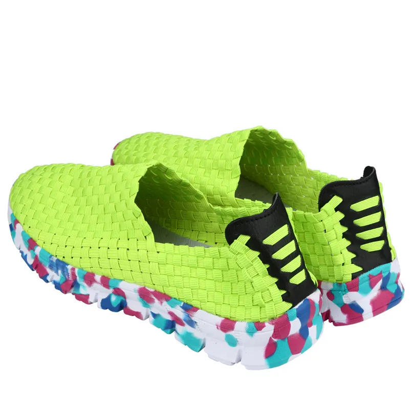 Comfortable Shoes Women Woven Flat Breathable Shallow Mouth Lazy Slip Resistant Leisure Sport Shoe Running Shoes Adult #2O24#F (31)