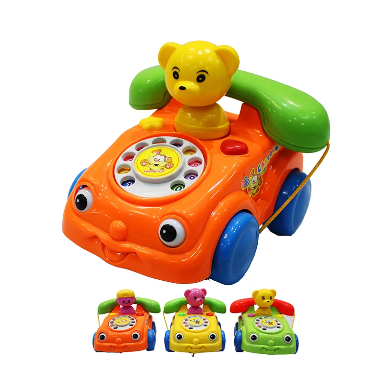 Музыка автомобильный телефон детская игрушка со звуком тянуть линии образовательная разведка развивающие игрушки Детский подарок
