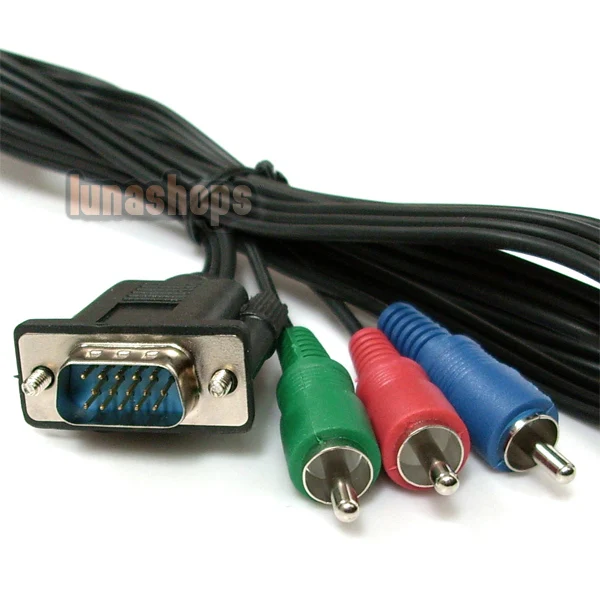 VGA 15 pins to YPbPr/YCbCr TV/HDTV Video Cable LN000312in Earphone Accessories from Consumer