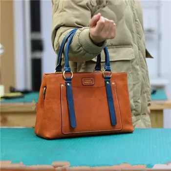 

DIY leather bag tote bag handmade leather handbags drawings paper type BDQ-02 handbag version type drawings