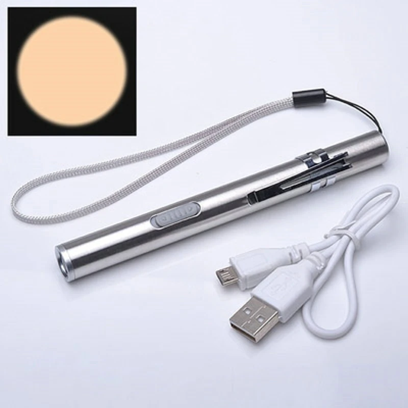 Nurse Doctor Pen Medical Flashlight Portable Pupil Lamp Usb For Ear Nose And Throat Rechargeable Oral Mini Diagnostic Tool Medical Flashlight