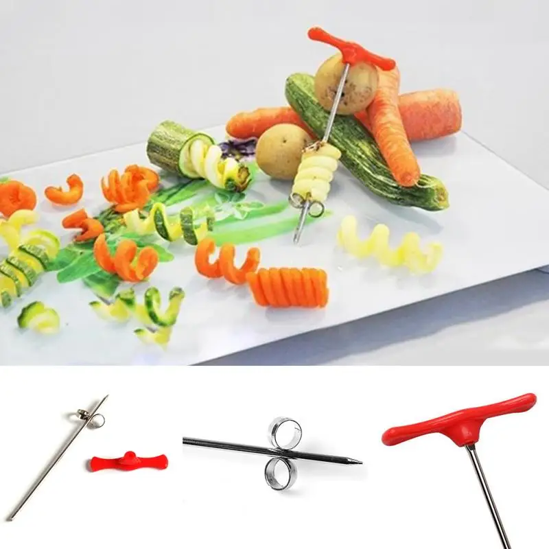 

High Quality Vegetable Spiral Cutter Manual Roller Spiral Slicer Radish Potato Tools Kitchen Accessories Fruit Carving Tools