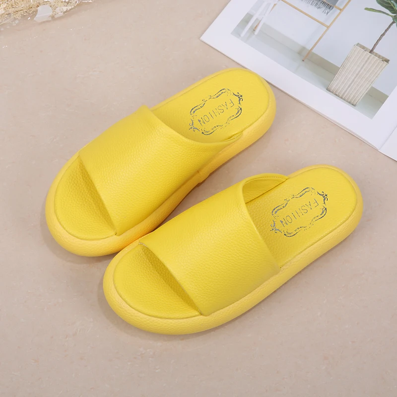 

Pink Yellow White Sandals Women Shoes 2019 New Summer Soft Light Flat Platform Sandals Women Slipper Ladies Slides Open sandalen