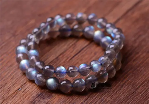 

Genuine Natural Rainbow Light Labradorite Crystal Round Beads Bracelet Women Necklace 7mm 8mm 9mm Moonstone Stone AAAAA