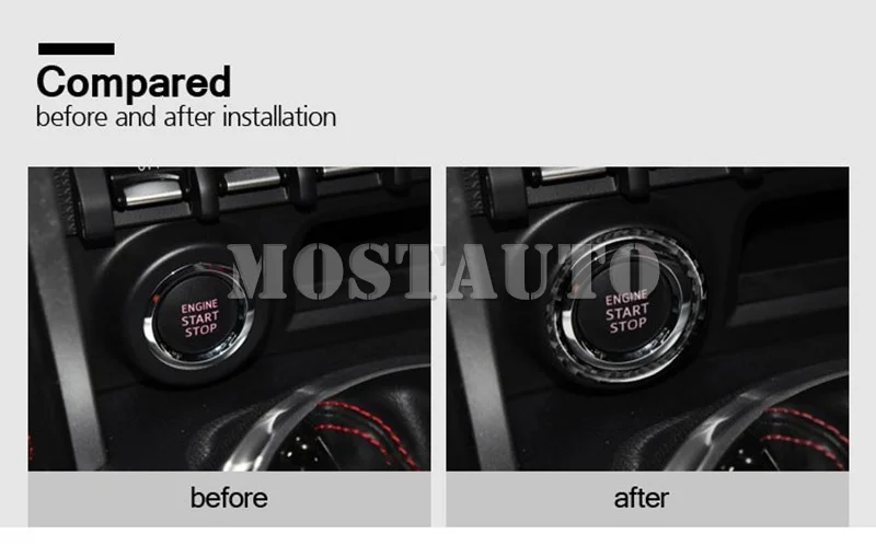 Для Toyota 86 GT86 Scion FR-S из углеродного волокна кнопка запуска двигателя крышка 2012- 2 шт