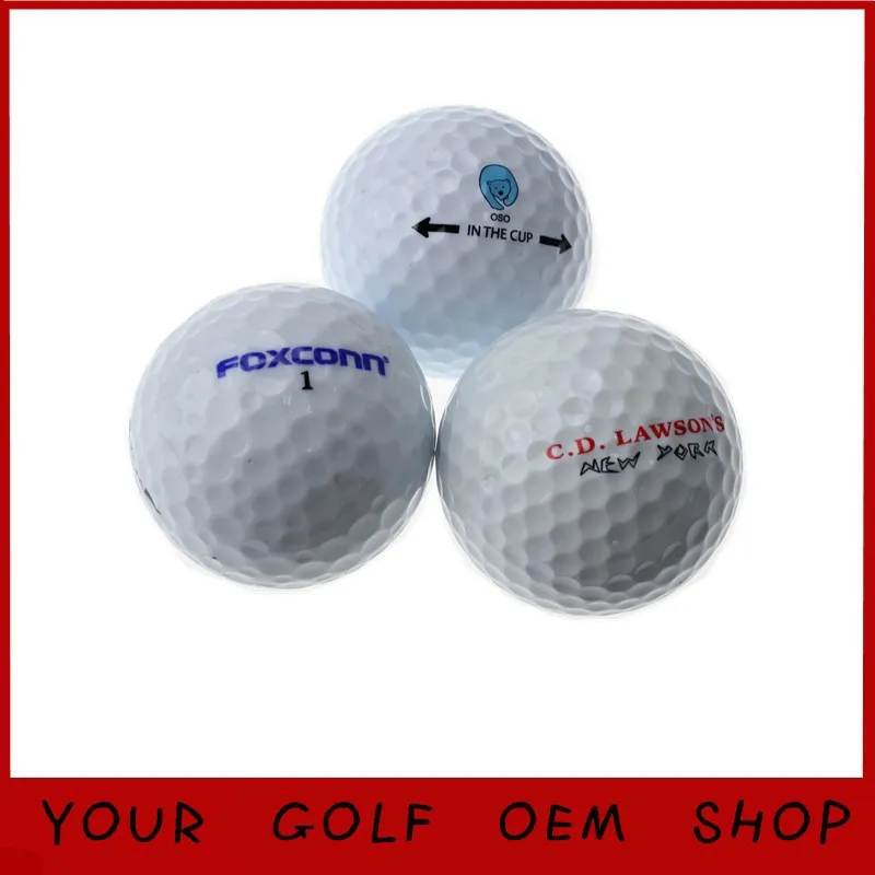 Логотип OEM два слоя турнира мяч для гольфа двух частей Гольф мяча Размер 42,67 мм - Цвет: Белый