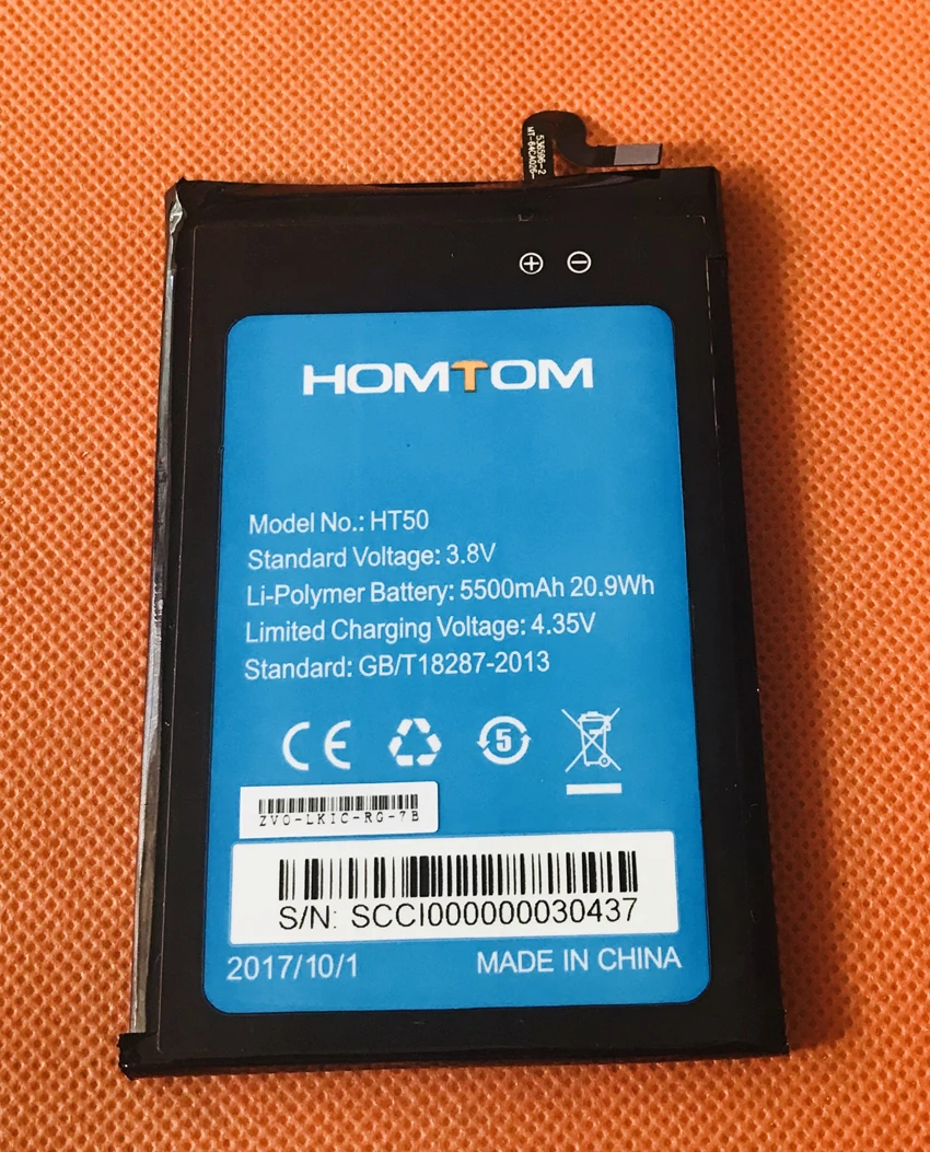 Б/у Оригинал 5500 мА/ч Батарея Аккумулятор для HOMTOM HT50 MTK6737 4 ядра HD | Мобильные