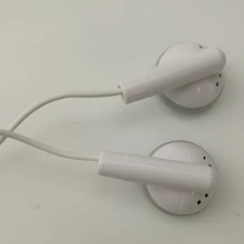 Дешевый короткий белый пластиковый наушник 0,6 м одноразовые 3,5 мм стерео вкладыши наушники для телефона 3000 шт./лот