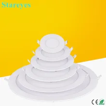 Цельнокроеное платье круглый светодиодный панельный светильник 3 Вт, 4 Вт, 6 Вт, 9 Вт, 12 Вт, 15 Вт, 18 Вт, AC85-265V SMD2835 лампы вниз светильник светодиодный потолочный светильник Инж