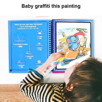 

Hot Selling Magic Water Drawing Painting Board Book Non-toxic Reusable Educational For Children Baby