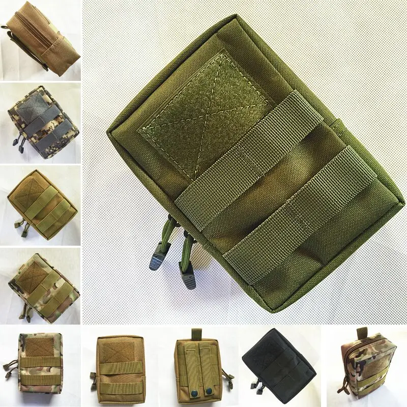 

Outdoor tactical CS equipment accessory bag with military supplies fans portable camouflage small purse for phone