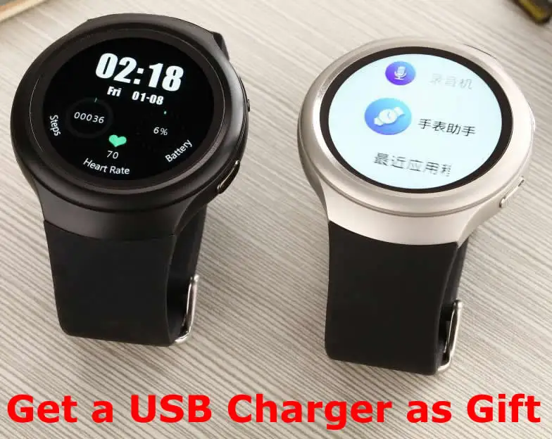 

X3 Smart watch Phone Android 4.4 MTK 6572 Dual core circular screen AppStore Heart Rate Pedometer 3G WCDMA SIM card BT GPS WIFI