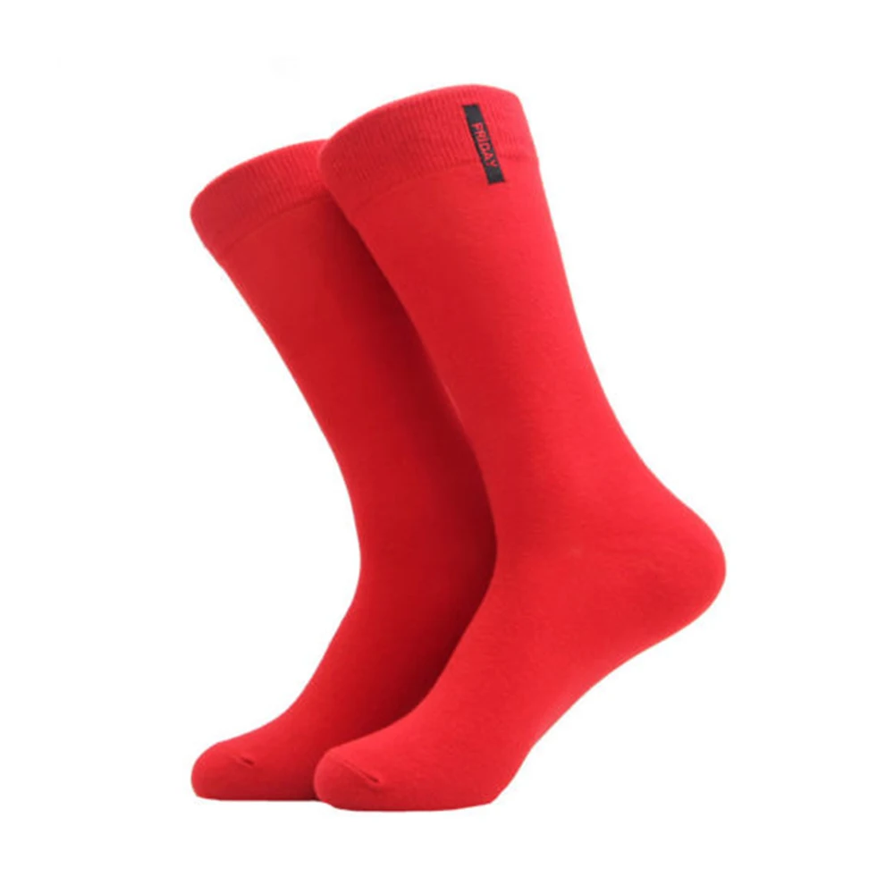 2019 хлопок экипажа носки Для мужчин одноцветное Бизнес вечерние Для мужчин s сжатия носки в британском стиле Повседневное носки Неделька
