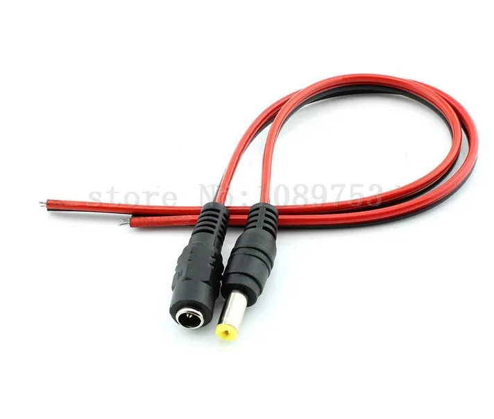 

10 pair 12V 5.5x2.1mm Male + Female DC Power Jack Connector Cable Plug Wire CCTV