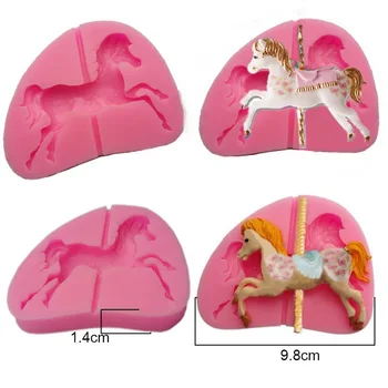 

Pony Carousel molding silicone fondant mold liquid silicone handmade soap mold Decor Chocolate Paste Gum Baking Mould