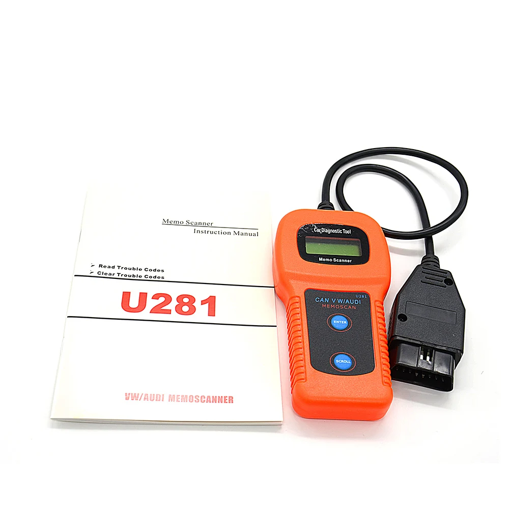 U281 Outil de Diagnostic Voiture: Lecteur de Code OBD2 avec Lecture et Effacement des DTC, Compatible Prise OBD 1 & OBD 2