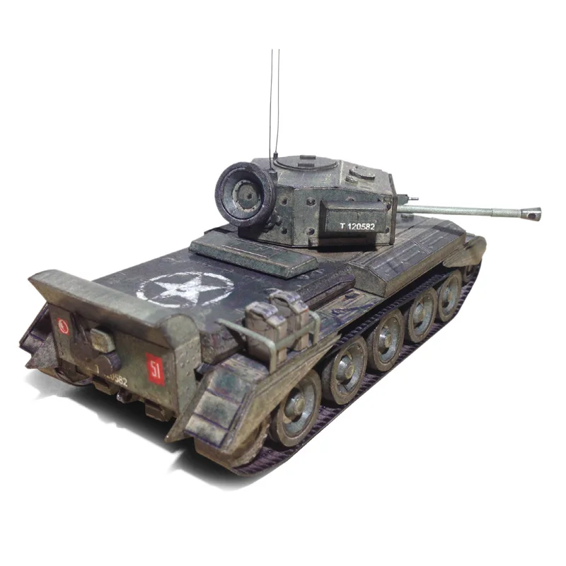 

Cromwell B England 1:50 Tank DIY Paper Models Kids Toy Puzzle Game Assemble Hand Work High Definition