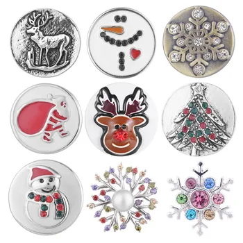 

X-mas Snap button 18mm Snap Charms fit Ginger Snaps jewelry for Christmas Vn-1989