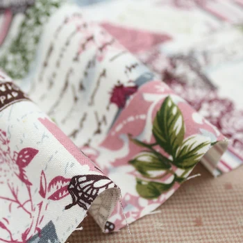 

Envelope rose cotton and linen fabric household tablecloth pillow cotton and linen cushion handmade diy cotton fabric fabric