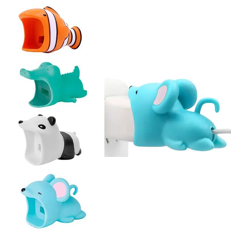 

DROPSHIPPIN Big Cable Bite Protector for Iphone Big Cable Chompers Phone holder Accessory Organizer Cute Animal Doll Toy Gift