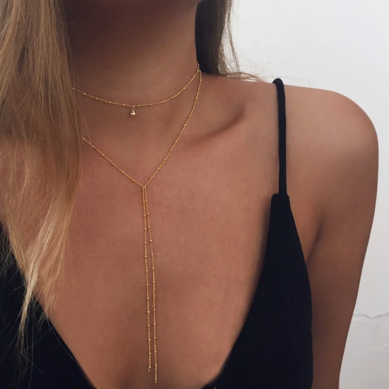Fashion Women Dainty Lariat Necklace 