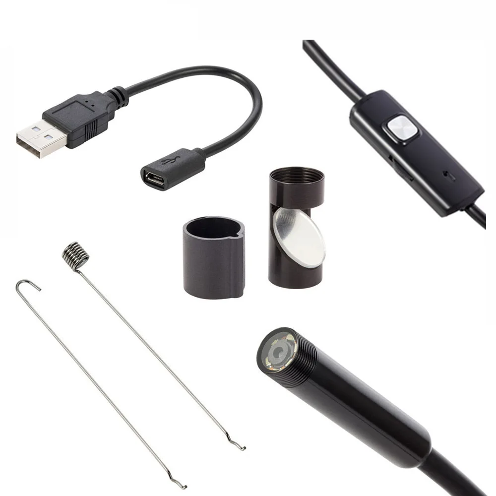 Эндоскоп FUERS для телефона Android миниатюрная USB камера Водонепроницаемый Бороскоп с