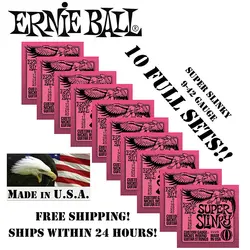 10 упак. к. Ernie Ball Super Slinky. 009-. 042 Струны для электрогитары 2223 никелевый набор (компл. тов