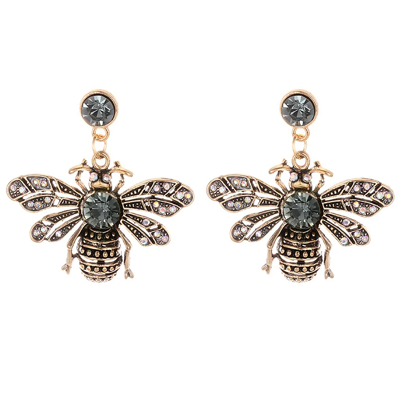 Buy Fashion Rhinestone Crystal Insect Gold Bumble
