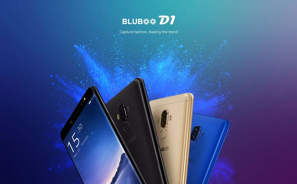 BLUBOO D1 Мобильный телефон 5,0 дюймов 8 Мп двойная задняя камера MTK6580 четырехъядерный 2 Гб ОЗУ 16 Гб ПЗУ Android 7,0 Nougat 2600 мАч смартфон