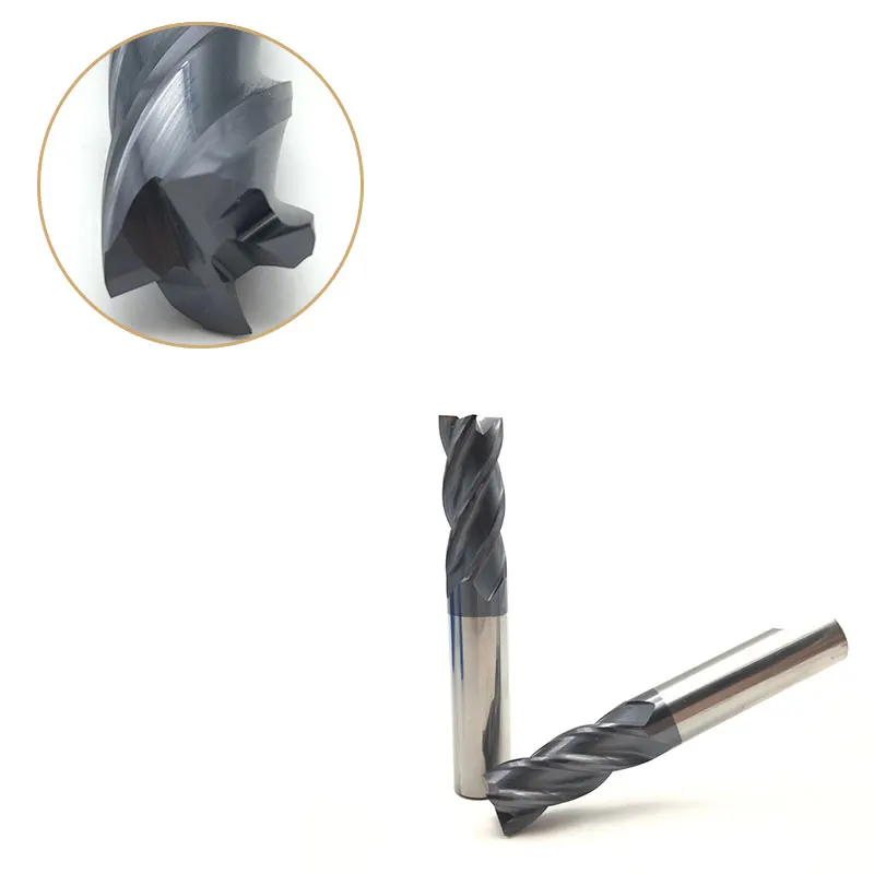 

Carbide endmills 12mm long 75mm 2PCS HRC50 4F 12*30*75 Solid Carbide Flat End Mill Slot CNC Lathe Machine Milling Tool